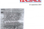 L’Alsace – 23 Septembre 2001