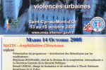 Colloque l’Europe face aux défis des violences urbaines – 13 Octobre 2008