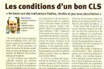 La Gazette des communes « Les conditions d’un bon CLS » – 1er Février 1999