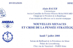 Nouvelles menaces et crise de la pensée stratégique – 7 Juillet 2008