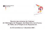 Réunion des Ministres de l’Intérieur – 30 Novembre 2007