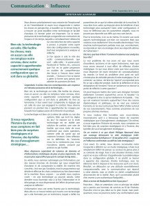 Communication & Influence - N° 58 - Septembre 2014