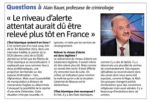 Le niveau d’alerte attentat aurait dû être relevé plus tôt en France / Nice-Matin, 25 mars 2024