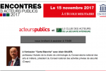 Les rencontres des acteurs publics – 15 novembre 2017