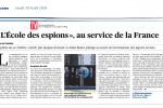 L’école des espions / Le Figaro, 29 août 2024